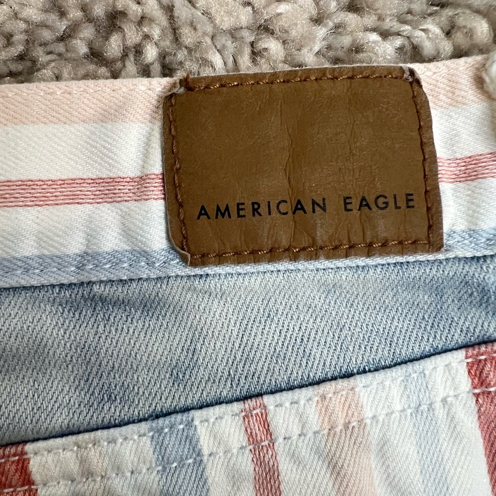 American Eagle Outfitters Multicolor Striped Jean Shorts - Picture 2 of 7